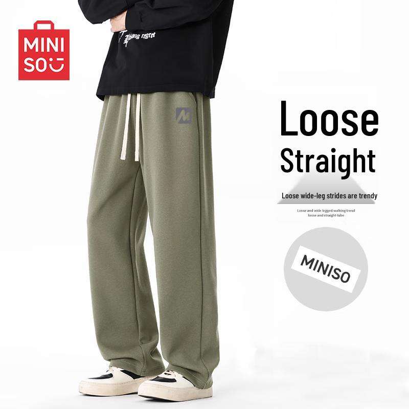 MINISO Men's Straight-Leg Cotton Blend Sweatpants