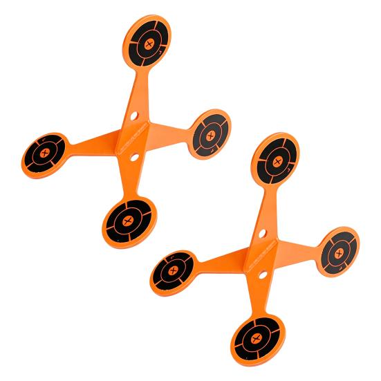 1/2/4Pcs Spinning Shoot Target 2/4MM Regular Thickened Rolling Shoot Practice Target Automatic Flip Quick Reset High Caliber Target Accessories