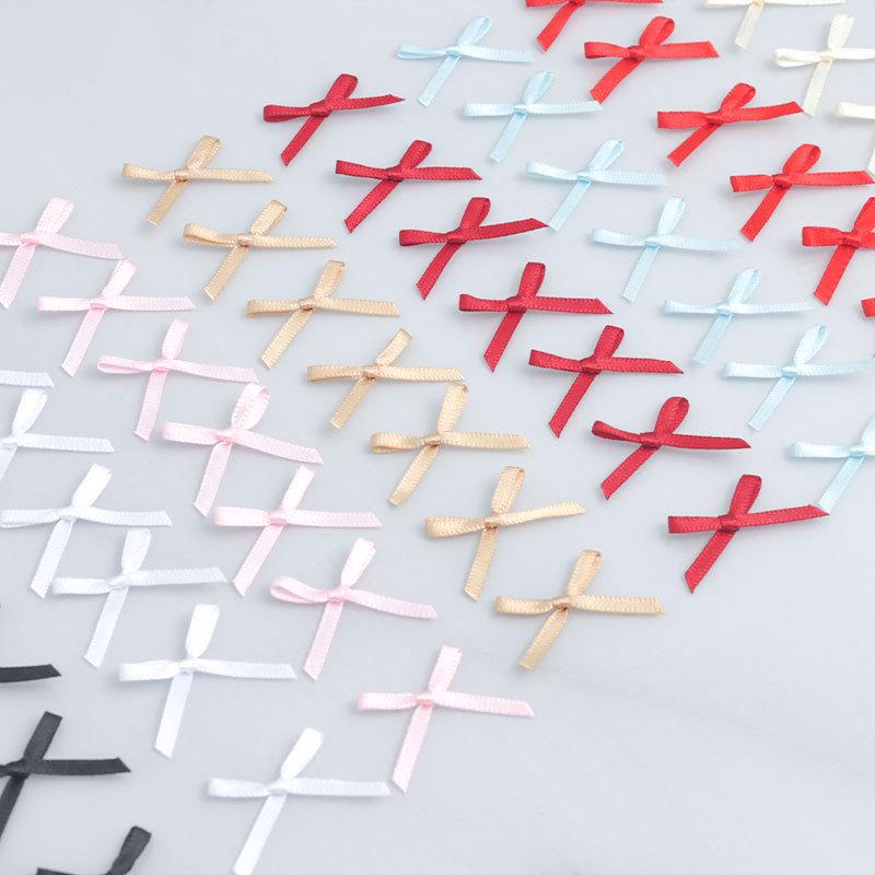 Mini Polyester Ribbon Bows for Nail, Underwear, Socks & Crafts
