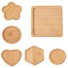 5pcs Natural Bamboo Coasters Creative Tea Cup Mats Crafts Insulated Placemat  Dish