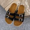 Fashion New Fashion Women's Suede Mules Slippers Men Clogs Cork Insole Sandals with Arch Support Outdoor Beach Slides Home Shoes