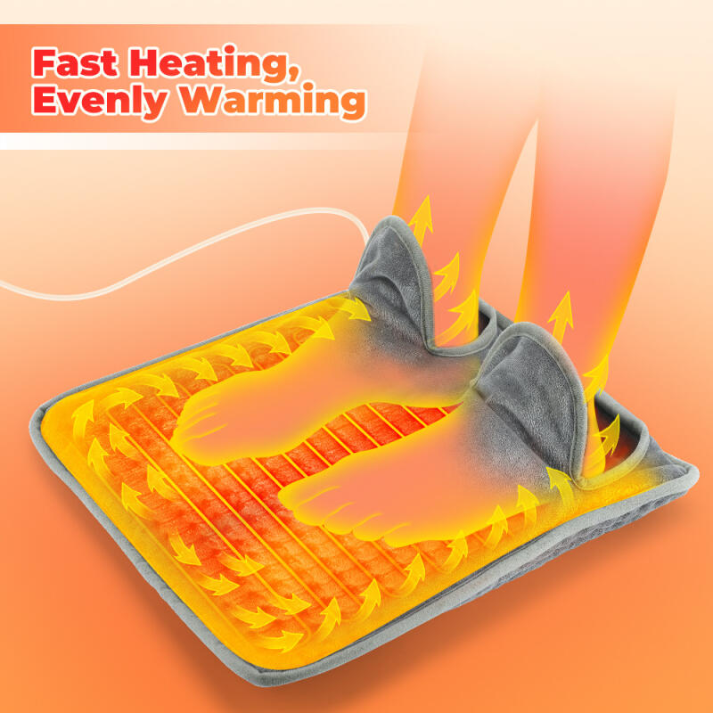 EU Electric Foot Warmer Pad - Detachable Heating Mat with Adjustable Warmth & Auto Power-Off for Home Office Use