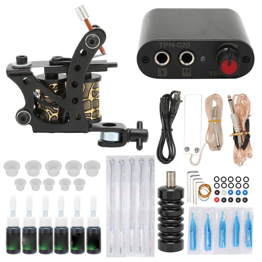Tattoo Kit Adjustable Lightweight Tattoo Coil Machine Set for Professional Tattooists and Beginners