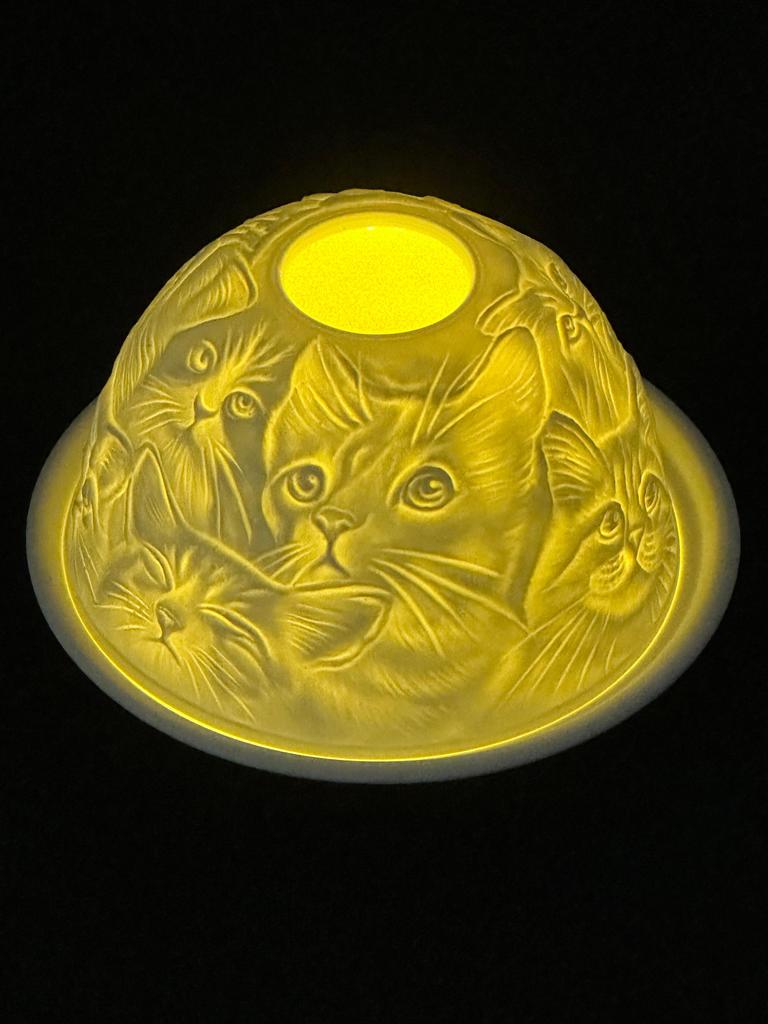 Nordic Light Tea Light Подсвечник Абажур с подносом из костяного фарфора Рождественский праздничный подарок Фарфоровый Tealight купол