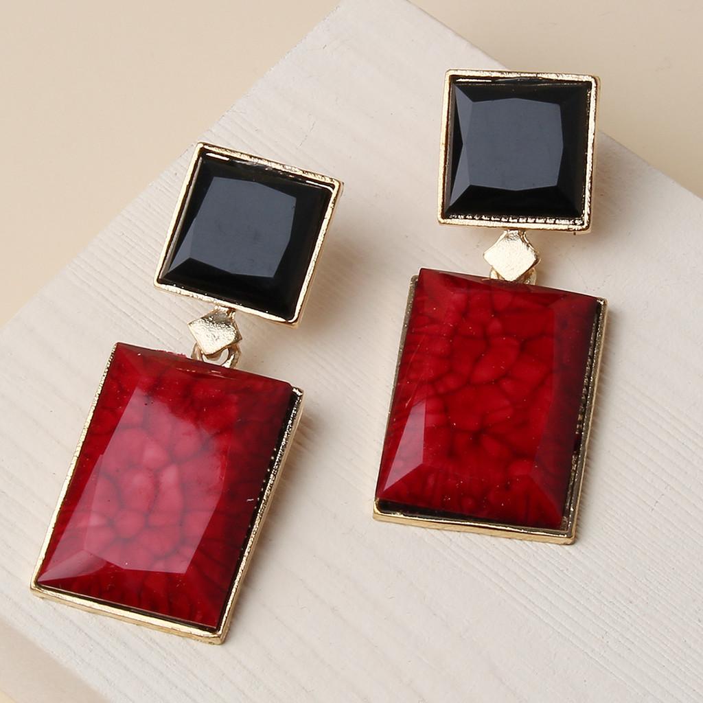 Earrings Resin Minimalist With Geometric Design For Women Summer Fashion
