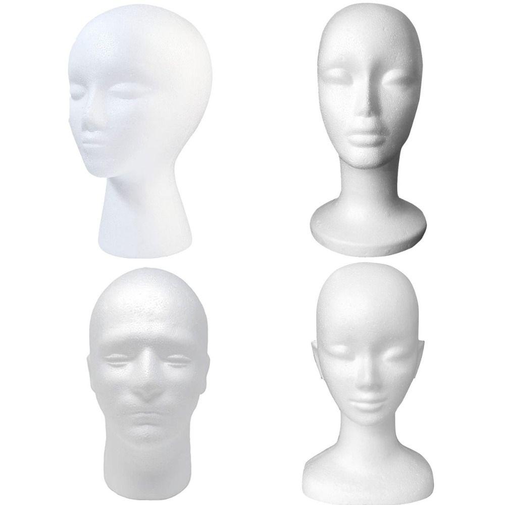 Head Model Hairpieces Stand Holder Foam Wig Head Head Model Styrofoam Mannequin Head Foam Mannequin