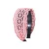 Resin Flower Make up Wide Side Hairband Lace Headband Korean Style Hair Wear Women Hair Accessories