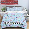 3pcs Duvet Cover Set (1*Duvet Cover + 2*Pillowcase, Without Core), Custom Name Masha and The Bear Pattern Bedding Set, Home Bedroom Decor Gift