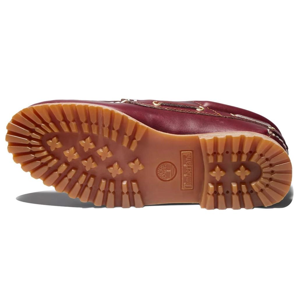 Timberland 3 Eye Boat Low Casual Leather Shoes Men Shoes Red Brown 50009061
