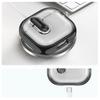 Для AirPods 4 с кейсом ANC Прозрачный Электроокрашенный TPU PC Чехол для наушников с застежкой-защелкой / Карабином