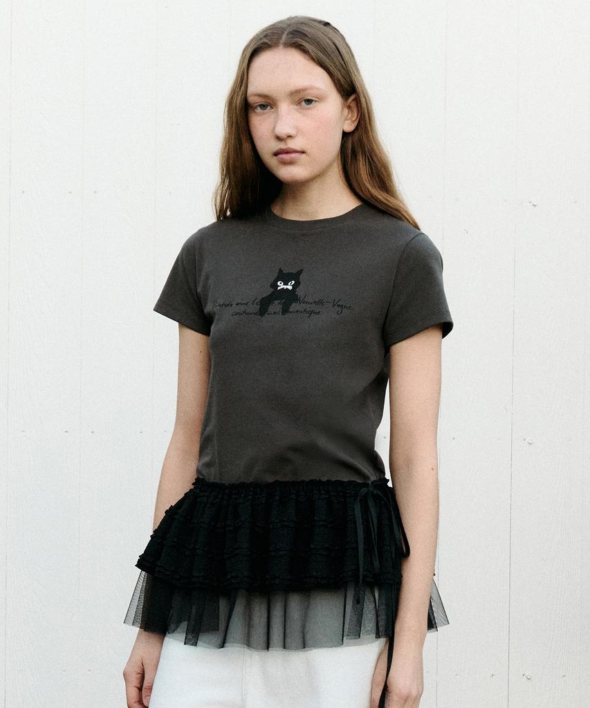 ROLAROLA Rola Cat Friends T-Shirt Charcoal