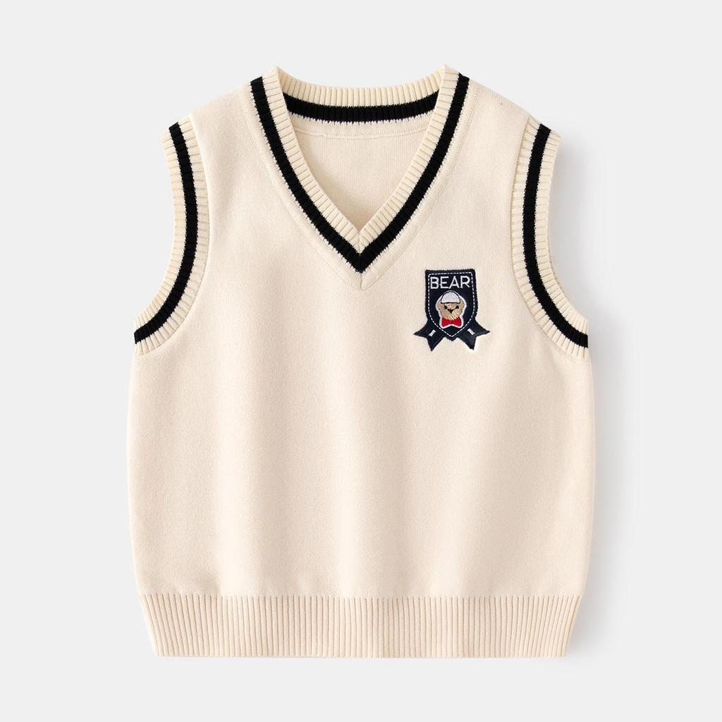 Boys' Plaid Autumn Sleeveless Vest - Trendy Casual Waistcoat