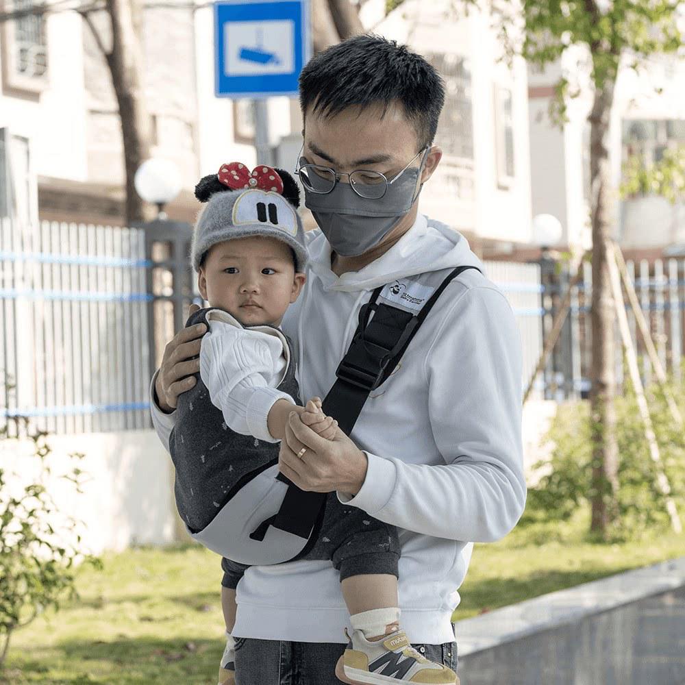 Эргономичный одноплечевой рюкзак-переноска для младенцев с поясным сиденьем против натирания для удобных путешествий и прогулок