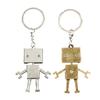 Винтажный брелок из бронзового металла, двусторонний робот, брелок для сумки, парный кулон для выпускного подарка