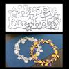 Форма для тиснения, металлические штампы для резки, форма с днем ​​рождения и листьями, круглые штампы, нож, перфоратор, бумажная форма, трафареты, рукоделие, скрапбукинг, буквы