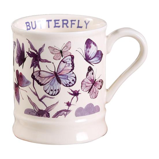 380ML Ceramic Coffee Mug Retro Vintage Floral Drinking Mugs Hand-Painted Floral Butterfly Pattern Tea Cup with Handle Gift for Women Girls