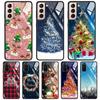 Чехол для телефона из закаленного стекла с рождественской елкой и снежинками для Samsung Galaxy S20 FE S21 S20 Ultra S10 S9 S10e S8 S10 Plus