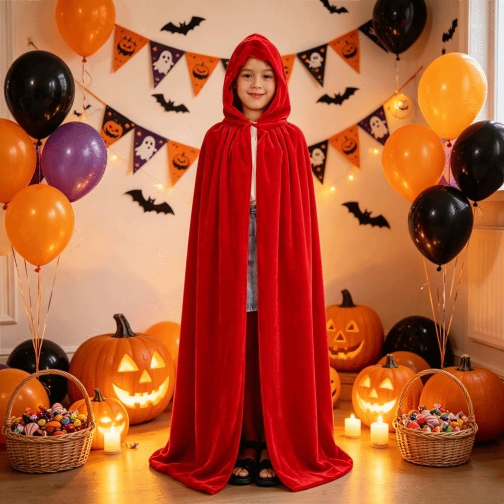 Hooded Design Medieval Long Cape Conceal Gown Halloween Witchcraft Robe Medieval Reenactment