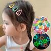 10 шт. Заколки для волос в форме светящихся звезд конфетных цветов для детей, девочек, головные уборы, металлические заколки-автоматы, милые заколки-невидимки в форме сердечек, заколки для волос, аксессуары для волос