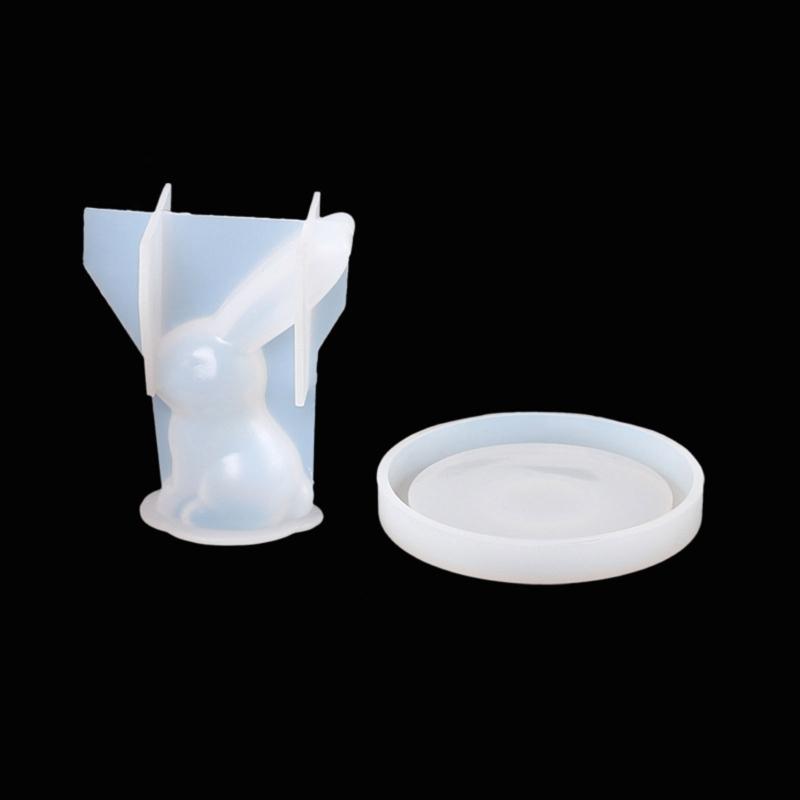 Cute Rabbit Ring Holder Silicone Molds Bunny Jewel-Display Organizer-Resin Casting-Moulds DIY Engagement Gift for Women