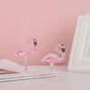 Cute Simulated Pink Flamingo Cartoon Animal Sculpture Elegant Glass Flamingo Figurines  Home