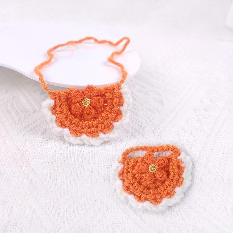 Thick Twist Stick Small Knitted Puppy Bib Apron Doll Accessory