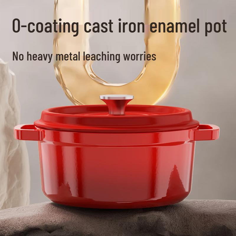 COOKER KING Чугунная эмалированная кастрюля для тушения диаметром 22 см