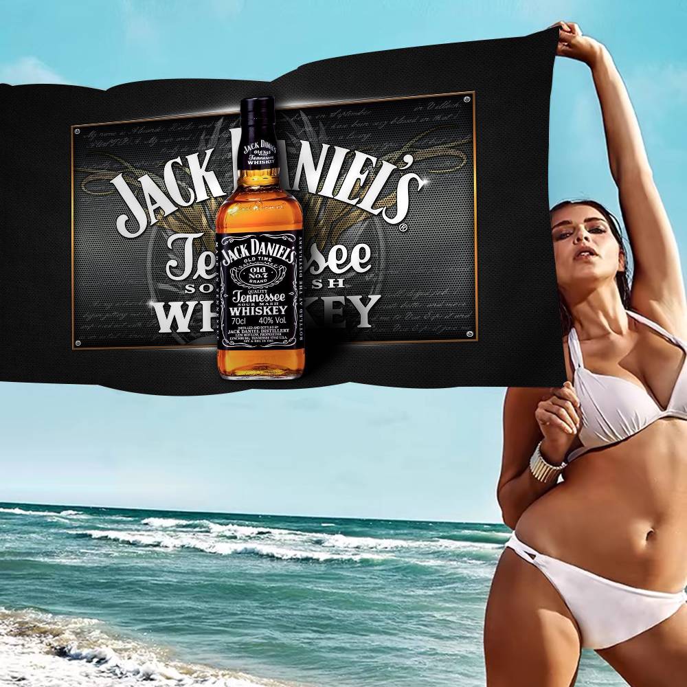 J-Jack D-Daniels Микрофибра Пляжное полотенце Впитывающее Быстросохнущее Мягкое Йога Плавание Курорт Альпинизм Полотенце