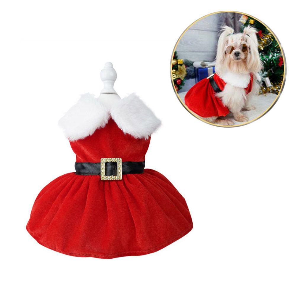 Cat Puppy Dress Winter Outfit Animals Costume Dogs Clothes Warm Coat Christmas Dog Dresses