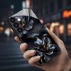 Черные цветы Чехол для телефона стеклянный чехол для телефона для Samsung Galaxy S26/22/23/24/25 PLUS/S21/22/23/24/25 ULTRA