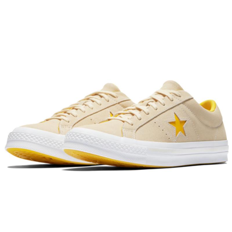 Converse Кеды One Star Series O с низким верхом из парусины, унисекс, светло-коричневые с желтым