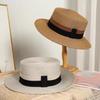 Шляпа женская шляпа Sky Flat Hat соломенная шляпа Flat Edge Celebrity Vintage British Shade Sun Hat Holiday Seaside