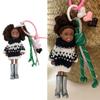 Fashionable Doll Keyring Accessory Stylish Key Decors Handmade Knitted Bag Pendant Plastic Texture for Stylish Women