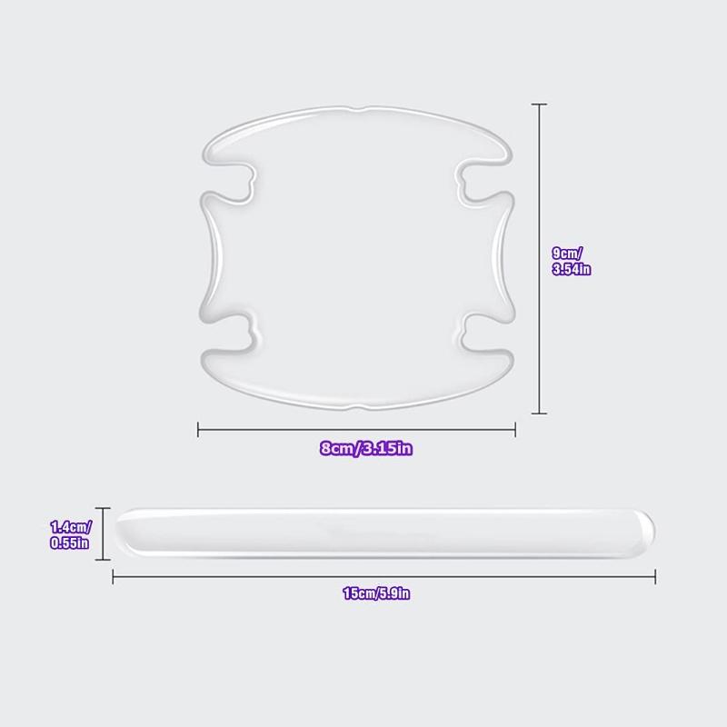 4/8Pcs Car Door Handle Bowl Scratch Protective Stickers Universal Invisible Cars Sticker Handle Anti-collision Protection Strip