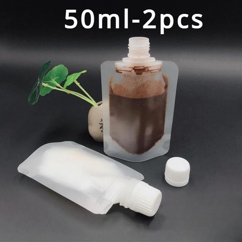 2pcs Lotion Dispenser Bag Travel Reusable Leakproof Refillable Bags Shampoo Liquid Cosmetic Packaging Storage Container
