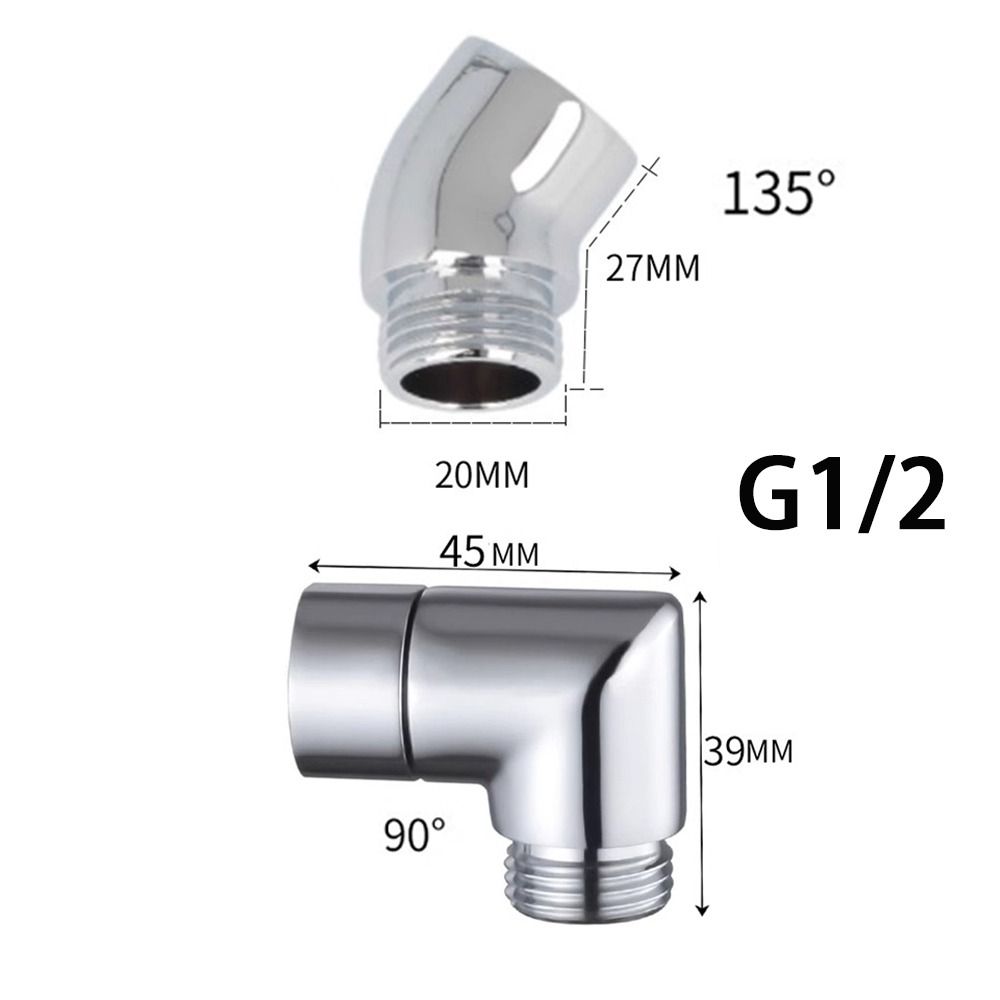 G1/2 Connection Shower Arm Adapter Top Spray Angle Elbow Adapter Hand Shower