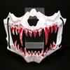 Resin Long Teeth Mask Half Mask Bloody Skull Mask Nightclub   Cosplay