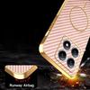For Xiaomi 14T Pro Phone Case Carbon Fiber Textured Electroplated TPU Back Cover