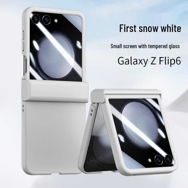 Защитный чехол Samsung Z Flip7 из поликарбоната с ощущением кожи: Полное покрытие, Трехкомпонентный набор для Flip4/5