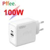 100W USB C + QC5.0 Fast Charging Charger Type C Plug UK EU US PD Adapter Travel USB Charging