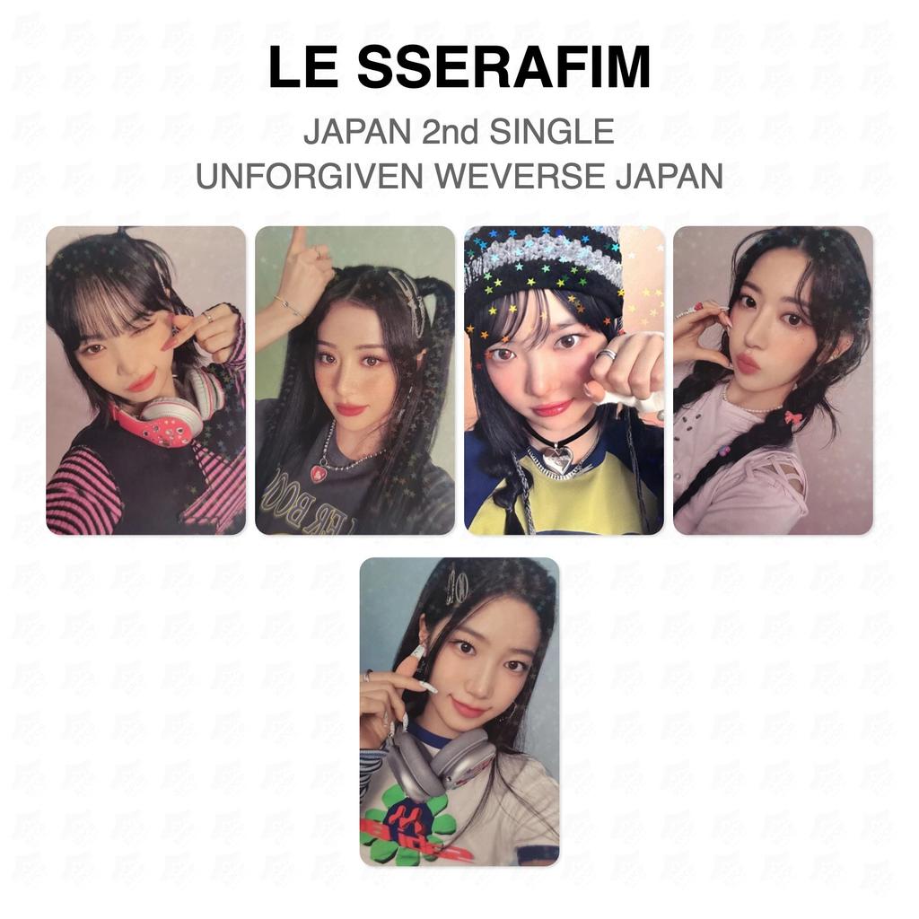 LE SSERAFIM ЯПОНИЯ 2-й СИНГЛ UNFORGIVEN WEVERSE JAPAN Официальная фотокарточка