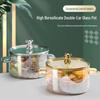 Cute Bear High Borosilicate Glass Stew Pot - Small, Transparent, Heat-Resistant Soup & Milk Pot