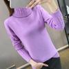 Knitted Sweater Women Autumn Winter Korean Turtleneck Long Sleeve Pullover Female Pink Knitwear