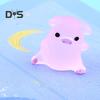 6pcs Eye-catching Pig Statue Ornament Carving Technology Cute Glow Pig Mini Portrait Mini Fairy Garden Landscape