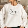 Избран 1 Петра 2:9 Толстовка Christian Apparel Женская Длинный Рукав Круглый Вырез Толстовки Религиозная Одежда Повседневная Толстовка С Капюшоном