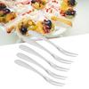 5Pcs Solid Snack Fork Rustless Steel Fruit Fork Handheld Seafood Fork  Kitchen Use
