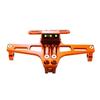 Karun Universal Motorcycle LED Light Rear License Plate Holder Adjustable Fender Eliminator Bracket for Yamaha for Kawasaki Ducati (Orange)