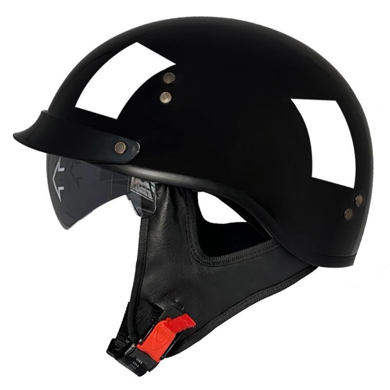 Unisex Full-Visor Half Helmet Scooter Motorcycle Riding Adult Safety DOT Certified ABS