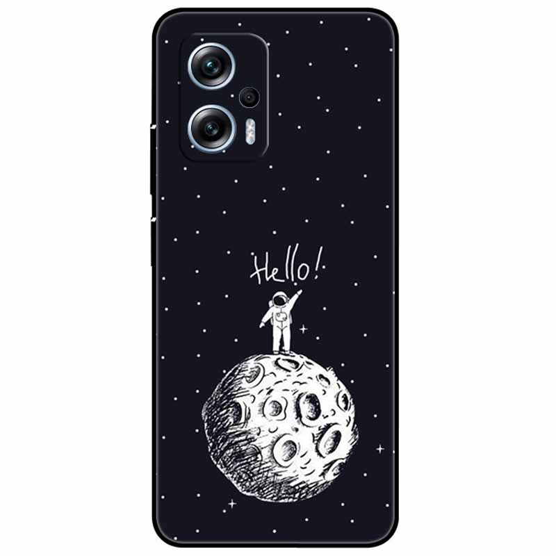 Чехол для Xiaomi Poco X4 GT 6,6'' Кот Волк ТПУ Силикон Мягкий Coque Fundas для Poco X4 GT 5G Чехол Черный Край Милый PocoX4 X 4 GT