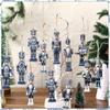12/24/36PCS 8CM Nutcracker Soldier Pendant Wooden Soldier Ornaments New Xmas Tree Hanging Ornament